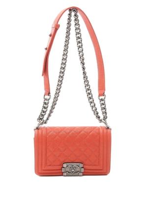 CHANEL Pre-Owned 2018-2019 small Boy Chain shoulder bag - Orange