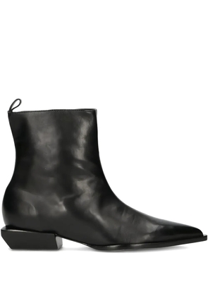 Schutz side-zip leather ankle boots - Black