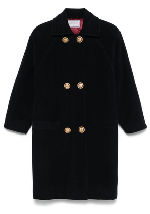 Versace Pre-Owned 1980s double-breasted coat - Blue