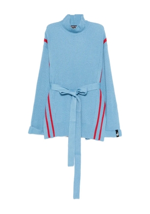 Iceberg belted striped turtleneck sweater - Blue