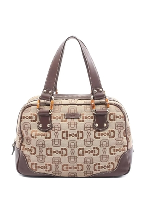 Gucci Pre-Owned 2000s Bamboo Horsebit handbag - Neutrals