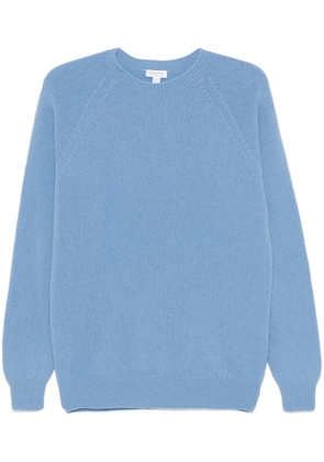 Sunspel lambswool crew-neck sweater - Blue