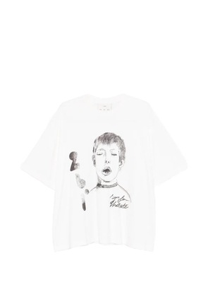 Song For The Mute Yawning Kid T-shirt - Neutrals