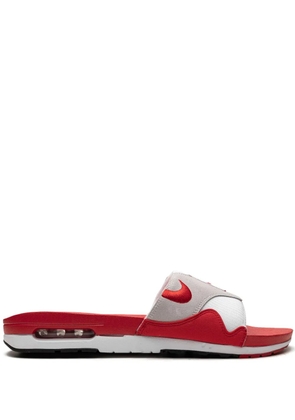 Nike Air Max 1 'Sport Red' slides - White