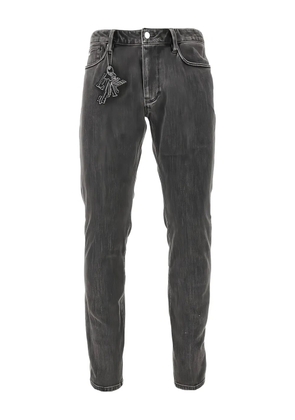 Emporio Armani charm-detail jeans - Grey