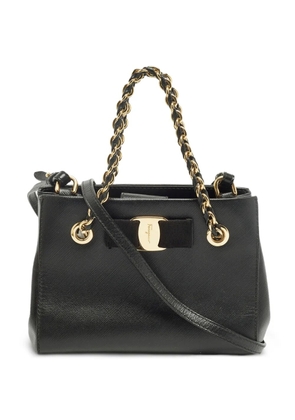 Ferragamo Pre-Owned Vara chain-link mini bag - Black