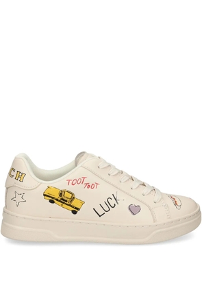 Coach leather lace-up sneakers - Neutrals