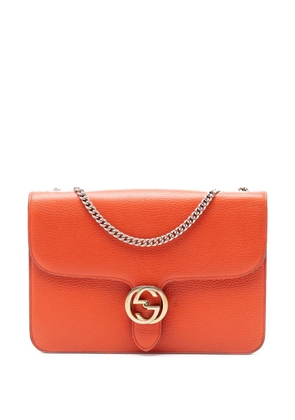 Gucci Pre-Owned 2016-2025 Medium Dollar Calfskin Interlocking G crossbody bag - Orange
