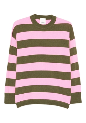 Allude striped-pattern sweater - Pink