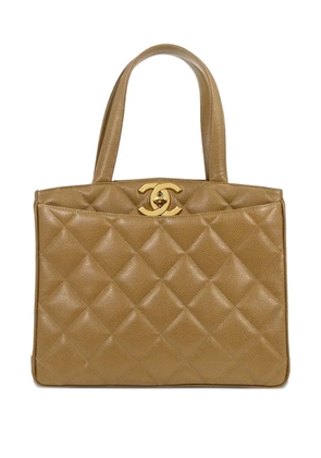 CHANEL Pre-Owned 1994-1996 diamond-quilted tote bag - Neutrals