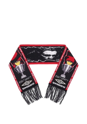 UMBRO graphic-embroidered scarf - Black