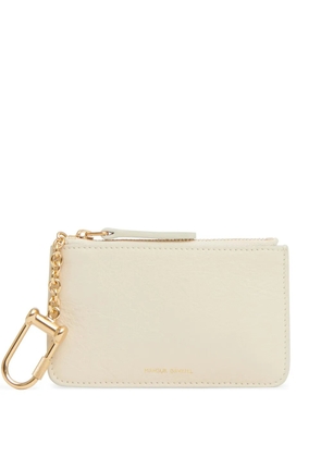 Mansur Gavriel keychain zip-up wallet - White