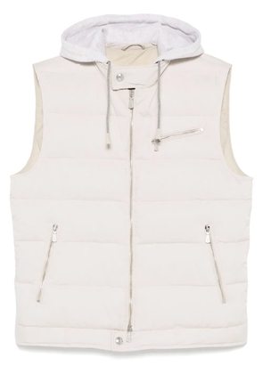 Eleventy hooded gilet - Neutrals