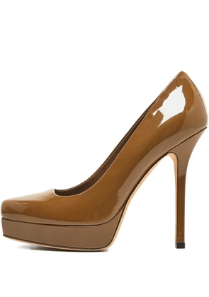 Gucci Pre-Owned patent leather platform pumps - Green