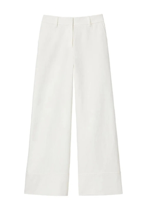 Lafayette 148 Charles wide-leg cuffed trousers - White