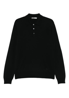 Corneliani long-sleeve polo shirt - Black
