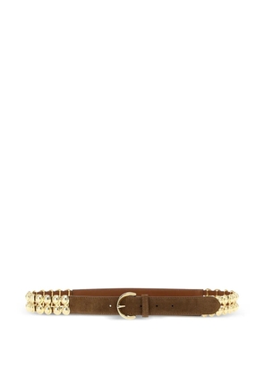 PINKO studded buckle leather belt - Brown