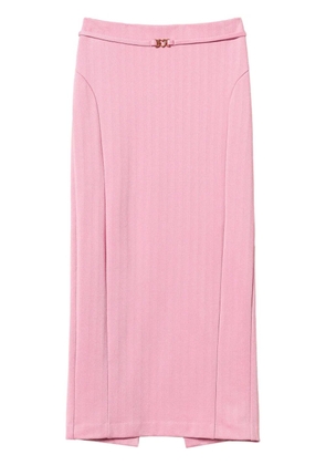 TWINSET herringbone jacquard midi skirt - Pink