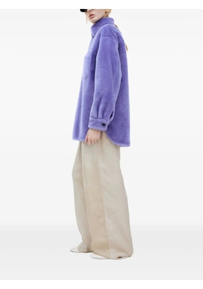 Marni button-up shearling jacket - Purple
