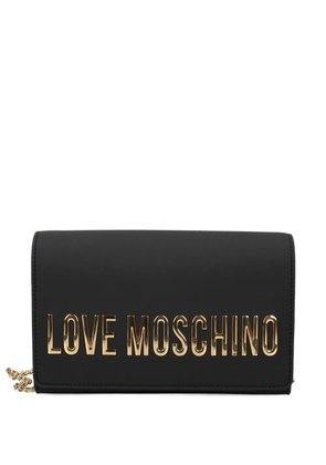 Love Moschino logo-lettering cross body bag - Black
