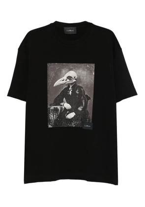 John Richmond bird skull-print T-shirt - Black