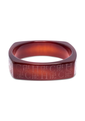 Carolina Herrera Vintage pre-owned logo-engraved bracelet - Brown