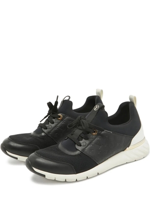 Louis Vuitton Pre-Owned monogram-panelled sneakers - Black