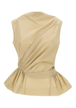 Simone Rocha draped peplum top - Neutrals