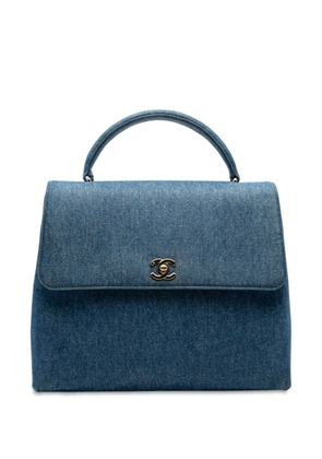 CHANEL Pre-Owned 1997-1999 CC Denim Kelly Top Handle Bag handbag - Blue