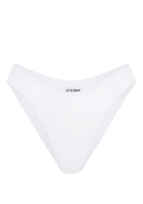 Let's Swim high-waist bikini bottoms - White