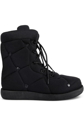 Yohji Yamamoto PE/Tricot quilted boots - Black