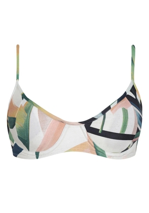 Lygia & Nanny printed bikini top - White