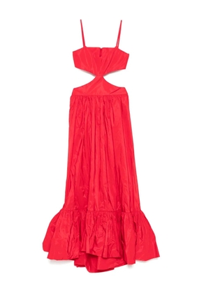 Saiid Kobeisy taffeta midi dress - Red