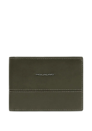 PIQUADRO logo-plaque wallet - Green