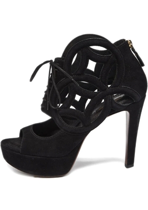 Louis Vuitton Pre-Owned 120mm cut-out heeled sandals - Black