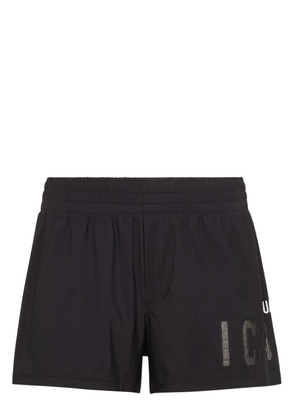 DSQUARED2 Icon-print swim shorts - Black