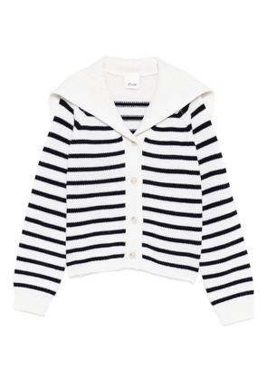 Allude striped cardigan - White