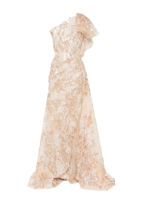 Saiid Kobeisy embroidered maxi dress - Gold