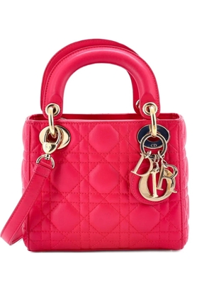 Christian Dior Pre-Owned Lady Dior Bag Cannage Quilt Lambskin Mini satchel - Pink