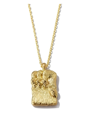 David Webb 18K yellow gold Leo-zodiac necklace