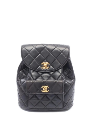 CHANEL Pre-Owned 2010s quilted lambskin backpack - Black