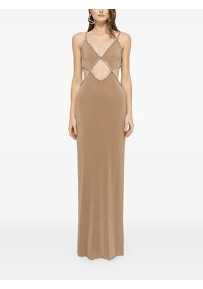 NISSA crystal-embellished maxi dress - Neutrals