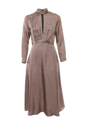 SANDRO paisley-print silk dress - Blue