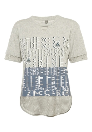 adidas logo mesh T-shirt - Grey