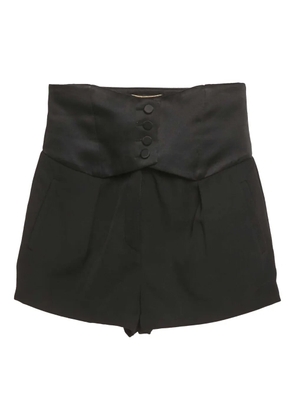 Saint Laurent Pre-Owned satin buttons trousers - Black