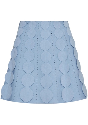 Oscar de la Renta Geometric Circle knitted skirt - Blue