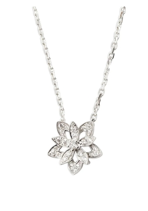 Van Cleef & Arpels Pre-Owned 2010 18kt white gold Lotus diamond necklace - Silver