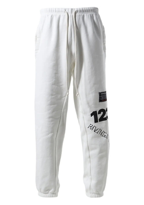 RRR123 cotton track pants - White