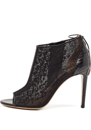 Ferragamo Pre-Owned 100mm lace boots - Brown