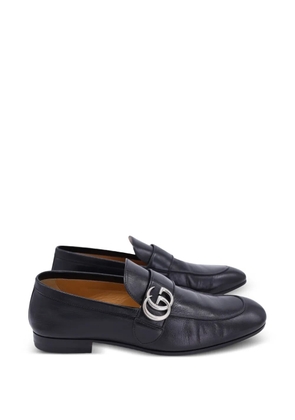 Gucci Pre-Owned Double G leather loafers - Black